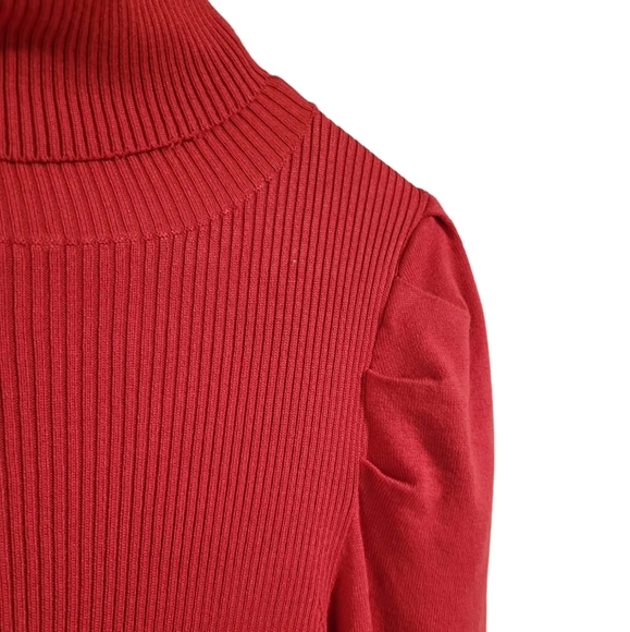 Anthropologie Cecilia Puff Sleeved Turtle Neck Sweater Size M - Picture 3 of 9
